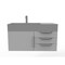 Castello Usa Amazon 36" Wall Mounted  Gray Vanity With Gray Top And Brushed Nickel Handles CB-MC-36G-BN-2056L-GR - alternate 1